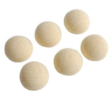 Maxbell 100Pcs Half Ball Natural Unfinished Wood For Jewelry Making DIY Craft 25mm