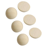 Maxbell 100Pcs Half Ball Natural Unfinished Wood For Jewelry Making DIY Craft 25mm