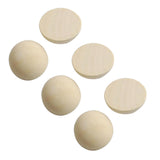 Maxbell 100Pcs Half Ball Natural Unfinished Wood For Jewelry Making DIY Craft 25mm