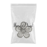 Maxbell Women Vintage Crystal Opal Scarf Ring Flower Silk Scarf Ring Antique Silver