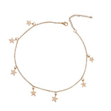 Maxbell Fashion Women Clavicle Choker Necklace Star Pendant Chain Jewelry Golden