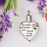 Maxbell Stainless Steel Heart Urn Pendant For Cremation Jewelry Necklace Daughter