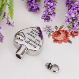 Maxbell Stainless Steel Heart Urn Pendant For Cremation Jewelry Necklace Daughter