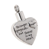 Maxbell Stainless Steel Heart Urn Pendant For Cremation Jewelry Necklace Daughter