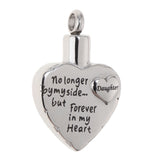 Maxbell Stainless Steel Heart Urn Pendant For Cremation Jewelry Necklace Daughter