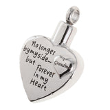 Maxbell Stainless Steel Heart Urn Pendant For Cremation Jewelry Necklace Grandma