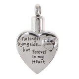 Maxbell Stainless Steel Heart Urn Pendant For Cremation Jewelry Necklace Grandma