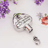 Maxbell Stainless Steel Heart Urn Pendant For Cremation Jewelry Necklace Grandma