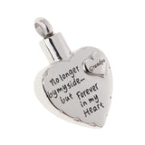 Maxbell Stainless Steel Heart Urn Pendant For Cremation Jewelry Necklace Grandpa