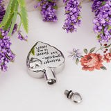 Maxbell Stainless Steel Heart Urn Pendant For Cremation Jewelry Necklace Grandpa