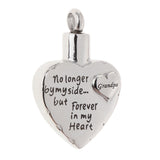 Maxbell Stainless Steel Heart Urn Pendant For Cremation Jewelry Necklace Grandpa