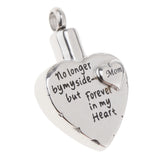 Maxbell Stainless Steel Heart Urn Pendant For Cremation Jewelry Necklace Mom