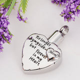 Maxbell Stainless Steel Heart Urn Pendant For Cremation Jewelry Necklace Mom