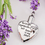 Maxbell Stainless Steel Heart Urn Pendant For Cremation Jewelry Necklace Mom