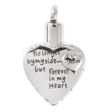 Maxbell Stainless Steel Heart Urn Pendant For Cremation Jewelry Necklace Mom