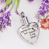 Maxbell Stainless Steel Heart Urn Pendant For Cremation Jewelry Necklace Mom