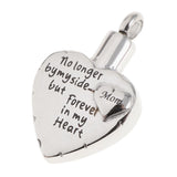 Maxbell Stainless Steel Heart Urn Pendant For Cremation Jewelry Necklace Mom