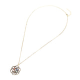 Maxbell Rainbow Stone Crystal Gemstone Sweater Chain Necklace Quartz Pendant Gold