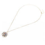 Maxbell Rainbow Stone Crystal Gemstone Sweater Chain Necklace Quartz Pendant Gold
