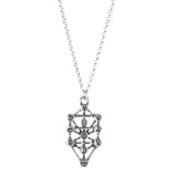 Maxbell Women Vintage Fruit of Life Tree Geometric Pendant Necklace Chain Silver