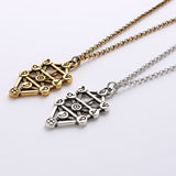 Maxbell Women Vintage Fruit of Life Tree Geometric Pendant Necklace Chain Silver