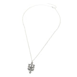 Maxbell Women Vintage Fruit of Life Tree Geometric Pendant Necklace Chain Silver