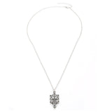 Maxbell Women Vintage Fruit of Life Tree Geometric Pendant Necklace Chain Silver