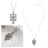 Maxbell Women Vintage Fruit of Life Tree Geometric Pendant Necklace Chain Silver