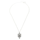 Maxbell Women Vintage Fruit of Life Tree Geometric Pendant Necklace Chain Silver