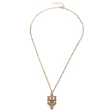 Maxbell Women Vintage Fruit of Life Tree Geometric Pendant Necklace Chain Gold