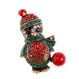 Maxbell Crystal Christmas Brooch Pin Xmas Gift Party Jewelry Penguin