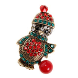 Maxbell Crystal Christmas Brooch Pin Xmas Gift Party Jewelry Penguin