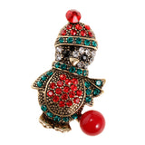 Maxbell Crystal Christmas Brooch Pin Xmas Gift Party Jewelry Penguin