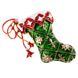 Maxbell Crystal Christmas Brooch Pin Xmas Gift Party Jewelry Boot