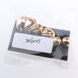 Maxbell 3 Pairs/Set Gold Tone Women Girl Punk Ball Earrings Ear Stud Jewelry Style-2