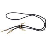 Maxbell Fashion Western Longhorn Cow Skull Leather Bolo Tie Necktie Bronze