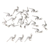 Maxbell 20 Antique Silver Animal Charms Pendant Carfts DIY Jewelry Finding Kangaroo