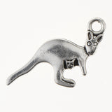 Maxbell 20 Antique Silver Animal Charms Pendant Carfts DIY Jewelry Finding Kangaroo