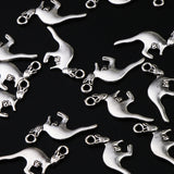 Maxbell 20 Antique Silver Animal Charms Pendant Carfts DIY Jewelry Finding Kangaroo