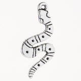 Maxbell 20 Antique Silver Animal Charms Pendant Carfts DIY Jewelry Finding Snake