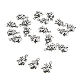 Maxbell 20 Antique Silver Animal Charms Pendant Carfts DIY Jewelry Finding Ladybug