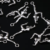 Maxbell 20 Pieces Antique Silver Charm Pendant for DIY Jewelry Making Yoga