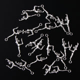 Maxbell 20 Pieces Antique Silver Charm Pendant for DIY Jewelry Making Yoga