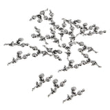 Maxbell 20 Pieces Antique Silver Charm Pendant for DIY Jewelry Making Cheerleader