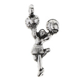 Maxbell 20 Pieces Antique Silver Charm Pendant for DIY Jewelry Making Cheerleader