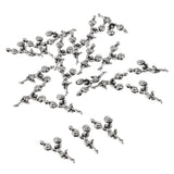 Maxbell 20 Pieces Antique Silver Charm Pendant for DIY Jewelry Making Cheerleader