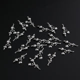 Maxbell 20 Pieces Antique Silver Charm Pendant for DIY Jewelry Making Cheerleader