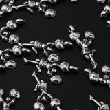 Maxbell 20 Pieces Antique Silver Charm Pendant for DIY Jewelry Making Cheerleader