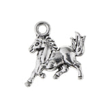 Maxbell 20 Antique Silver Animal Charms Pendant Carfts DIY Jewelry Finding Horse