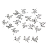 Maxbell 20 Antique Silver Animal Charms Pendant Carfts DIY Jewelry Finding Horse